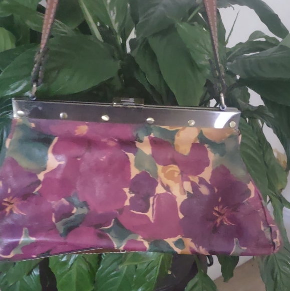 Patricia Nash Vintage Floral Leather Shoulder Bag - Picture 11 of 12